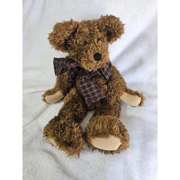 Boyds Bears Other - Vintage The Boyds Collection Bear Plush Toy Brown Bow 80's Jointed Bean Bag 13"